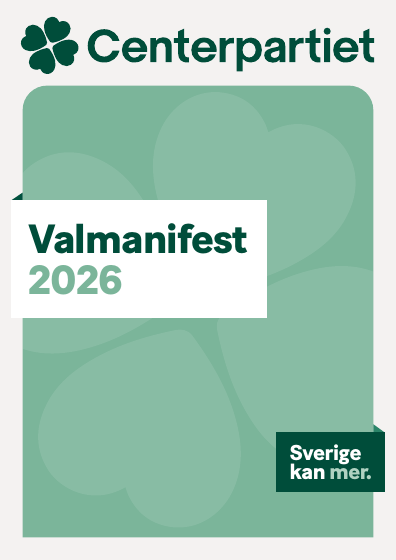 Första sidan av Centerpartiets valmanifest