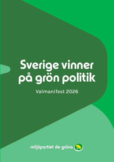 Första sidan av Miljöpartiets valmanifest
